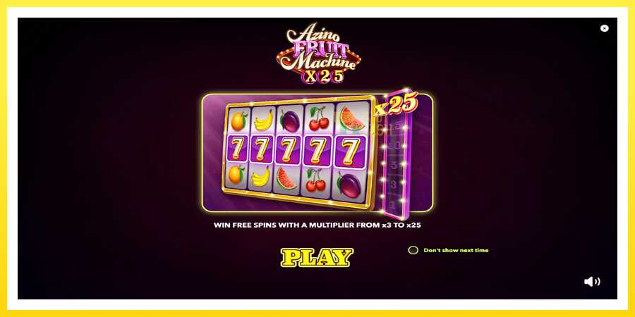 படம் 1 விளையாட்டு இயந்திரம் Azino Fruit Machine x25