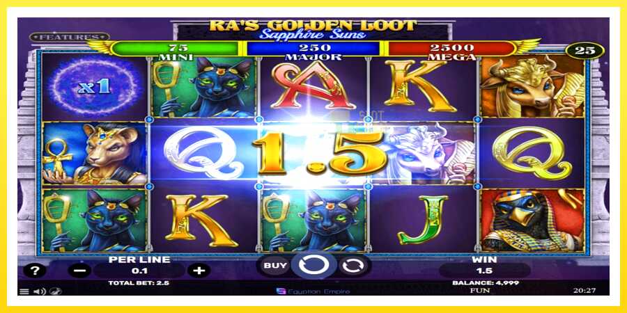 படம் 3 விளையாட்டு இயந்திரம் Ras Golden Loot - Sapphire Suns