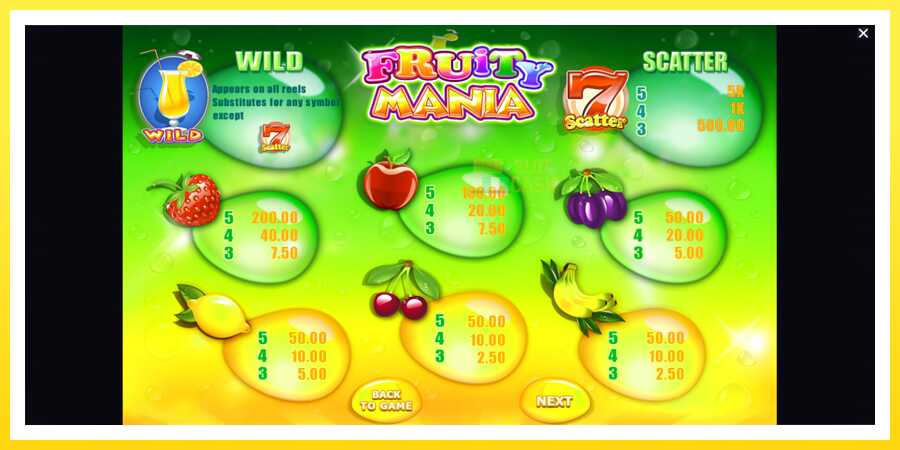 படம் 6 விளையாட்டு இயந்திரம் Fruity Mania