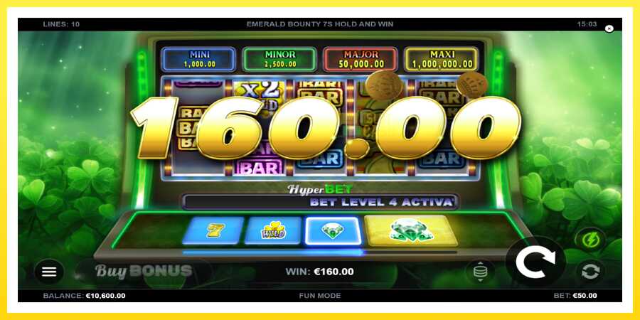 படம் 4 விளையாட்டு இயந்திரம் Emerald Bounty 7s Hold and Win