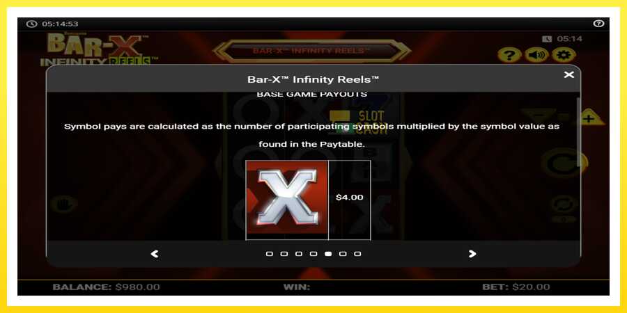 படம் 4 விளையாட்டு இயந்திரம் Bar-X Infinity Reels