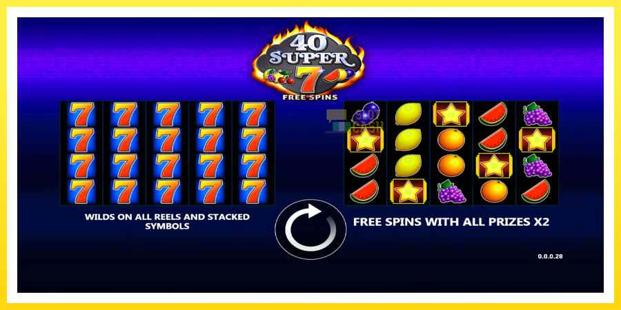 படம் 1 விளையாட்டு இயந்திரம் 40 Super 7 Free Spins