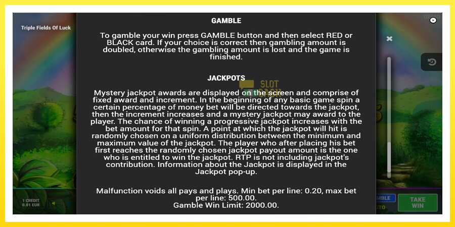 படம் 7 விளையாட்டு இயந்திரம் Triple Fields of Luck