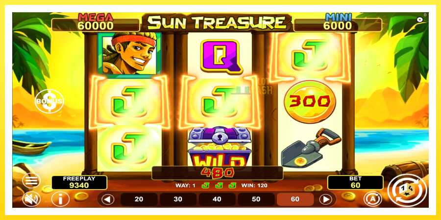 படம் 3 விளையாட்டு இயந்திரம் Sun Treasure Hold & Win