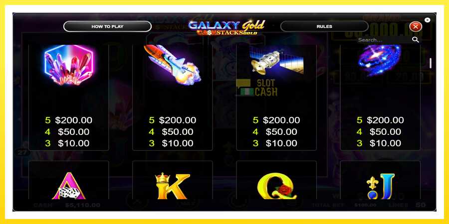 படம் 5 விளையாட்டு இயந்திரம் Galaxy Gold CashStacks Gold