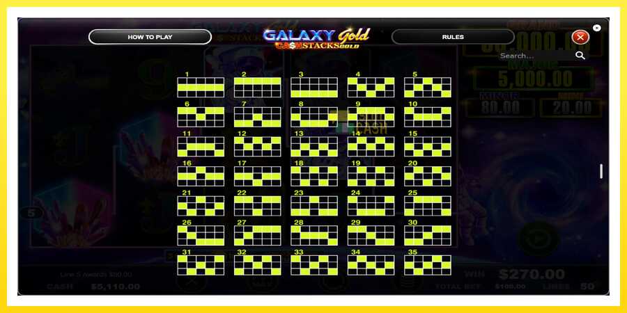 படம் 6 விளையாட்டு இயந்திரம் Galaxy Gold CashStacks Gold