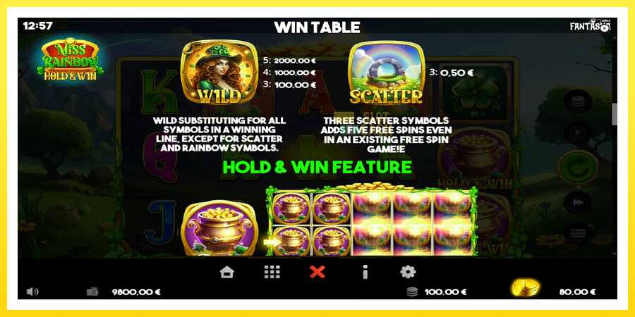 படம் 6 விளையாட்டு இயந்திரம் Miss Rainbow: Hold & Win