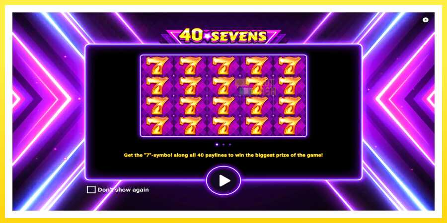 படம் 1 விளையாட்டு இயந்திரம் 40 Sevens Buy Feature