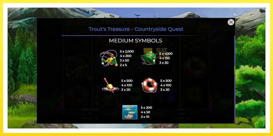 படம் 6 விளையாட்டு இயந்திரம் Trouts Treasure Countryside Quest