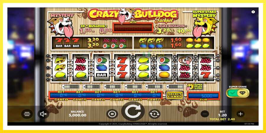 படம் 1 விளையாட்டு இயந்திரம் Crazy Bulldog