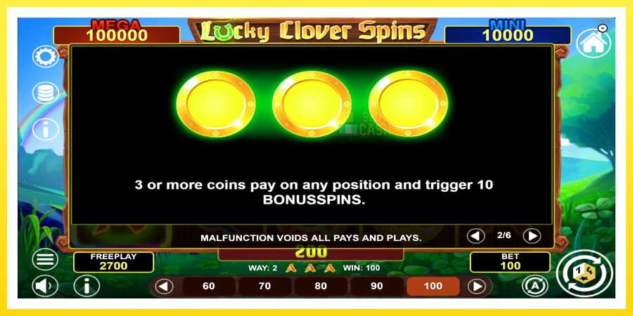 படம் 6 விளையாட்டு இயந்திரம் Lucky Clover Spins