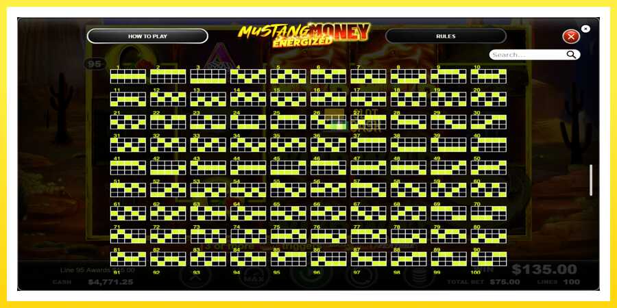 படம் 6 விளையாட்டு இயந்திரம் Mustang Money Energized