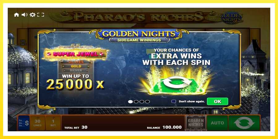 படம் 1 விளையாட்டு இயந்திரம் Pharaos Riches Golden Nights