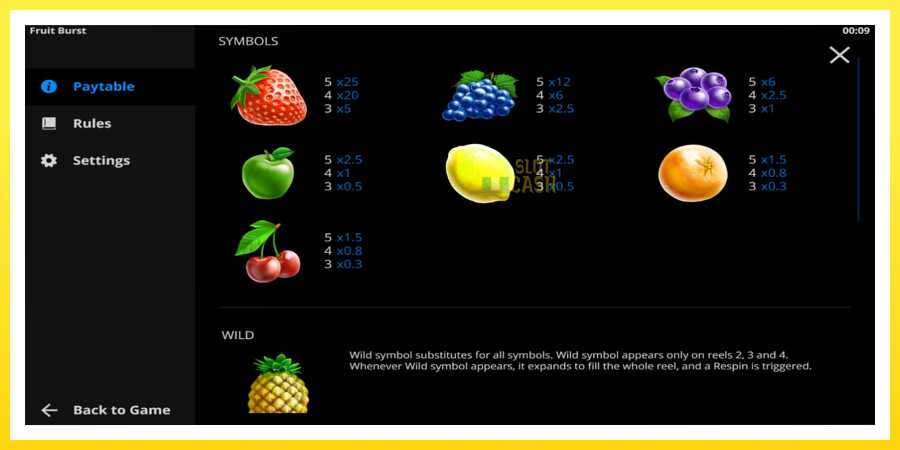 படம் 4 விளையாட்டு இயந்திரம் Fruitburst