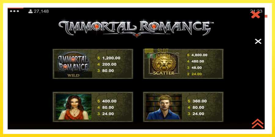 படம் 6 விளையாட்டு இயந்திரம் Immortal Romance