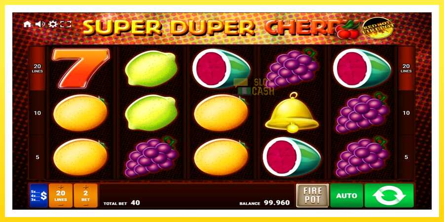 படம் 1 விளையாட்டு இயந்திரம் Super Duper Cherry Red Hot Firepot