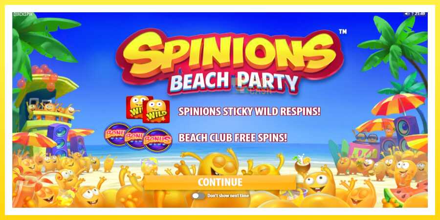 படம் 1 விளையாட்டு இயந்திரம் Spinions Beach Party