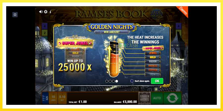 படம் 1 விளையாட்டு இயந்திரம் Ramses Book Golden Nights