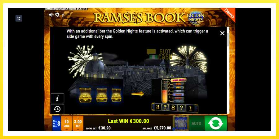 படம் 5 விளையாட்டு இயந்திரம் Ramses Book Golden Nights