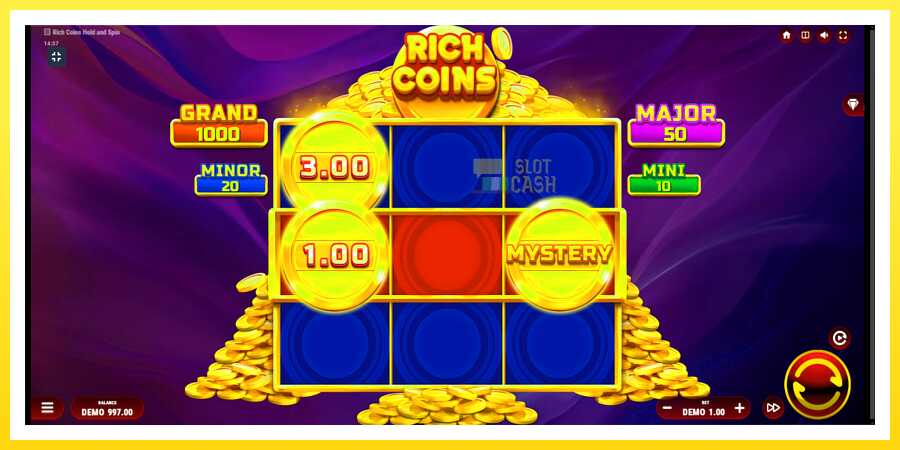 படம் 2 விளையாட்டு இயந்திரம் Rich Coins Hold and Spin