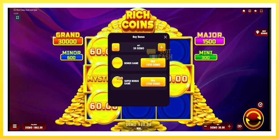 படம் 7 விளையாட்டு இயந்திரம் Rich Coins Hold and Spin