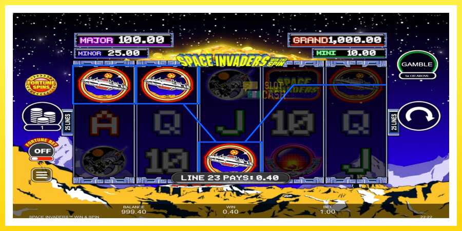 படம் 3 விளையாட்டு இயந்திரம் Space Invaders Win and Spin