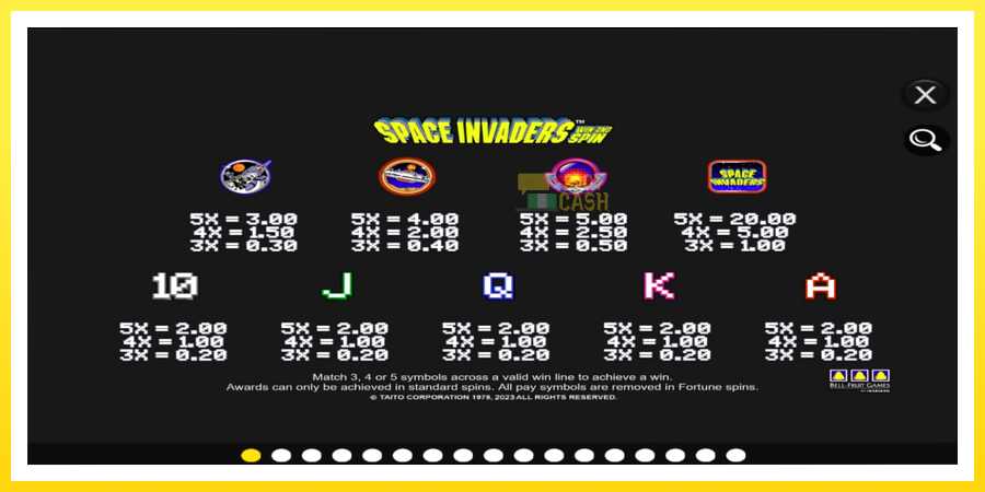 படம் 4 விளையாட்டு இயந்திரம் Space Invaders Win and Spin