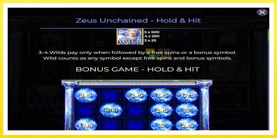 படம் 4 விளையாட்டு இயந்திரம் Zeus Unchained - Hold & Hit