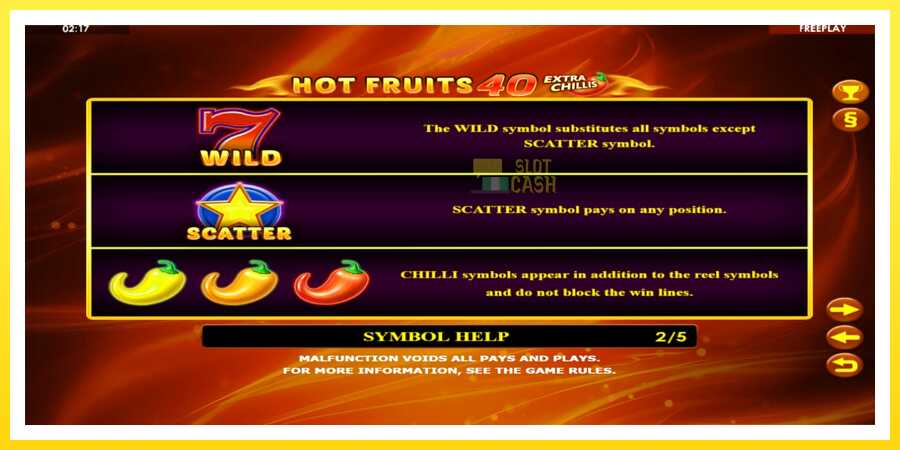 படம் 5 விளையாட்டு இயந்திரம் Hot Fruits 40 Extra Chillis