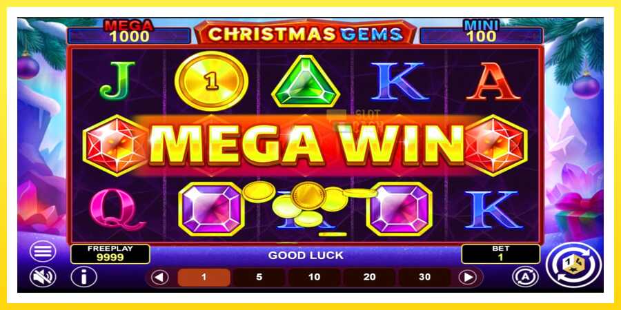 படம் 3 விளையாட்டு இயந்திரம் Christmas Gems Hold & Win