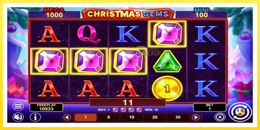 படம் 4 விளையாட்டு இயந்திரம் Christmas Gems Hold & Win