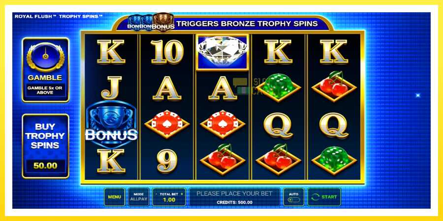 படம் 1 விளையாட்டு இயந்திரம் Royal Flush Trophy Spins