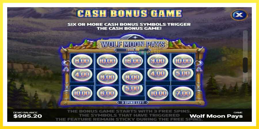 படம் 7 விளையாட்டு இயந்திரம் Wolf Moon Pays