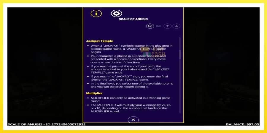 படம் 4 விளையாட்டு இயந்திரம் Scale of Anubis