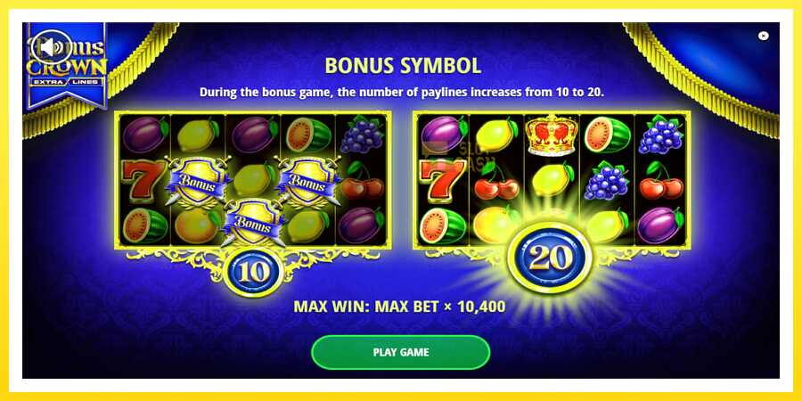 படம் 1 விளையாட்டு இயந்திரம் Bonus Crown