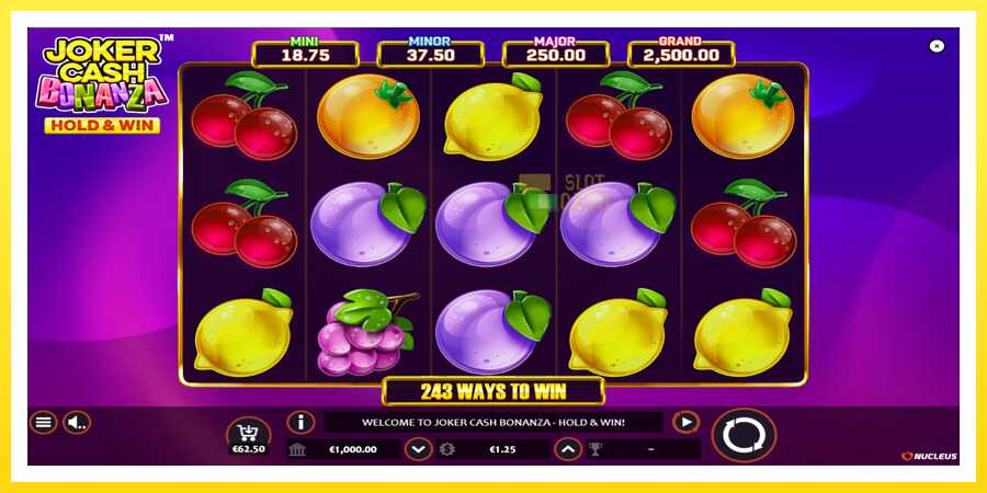 படம் 1 விளையாட்டு இயந்திரம் Joker Cash Bonanza - Hold & Win