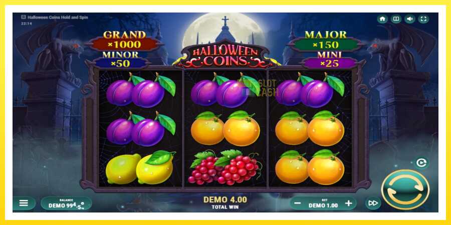 படம் 3 விளையாட்டு இயந்திரம் Halloween Coins Hold and Spin