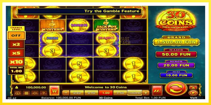 படம் 1 விளையாட்டு இயந்திரம் 30 Coins Halloween Jackpots