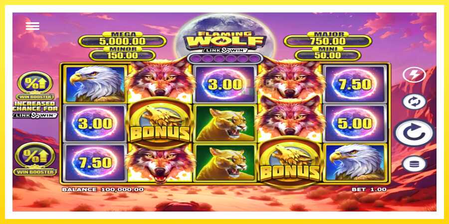 படம் 2 விளையாட்டு இயந்திரம் Flaming Wolf Link & Win