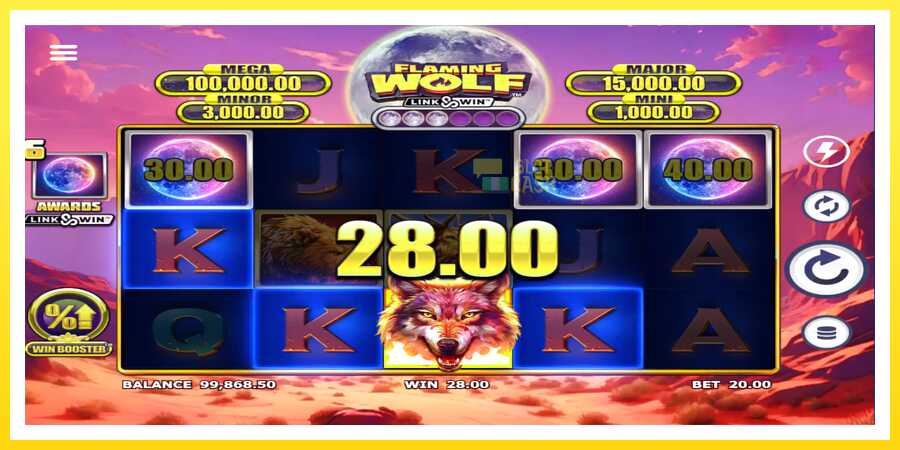 படம் 5 விளையாட்டு இயந்திரம் Flaming Wolf Link & Win