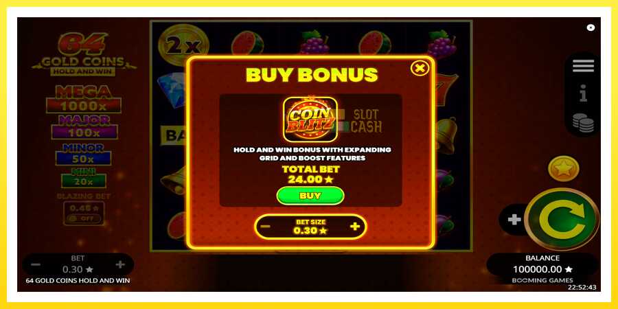 படம் 5 விளையாட்டு இயந்திரம் 64 Gold Coins Hold and Win