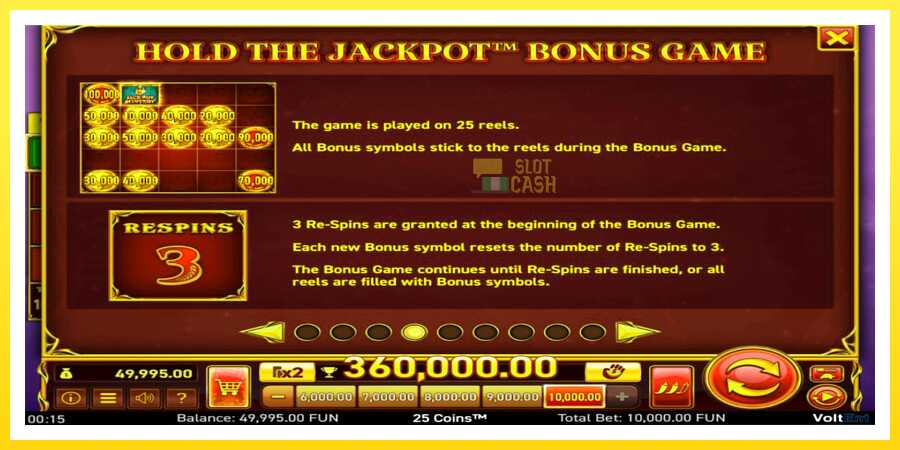 படம் 5 விளையாட்டு இயந்திரம் 25 Coins Halloween Jackpots