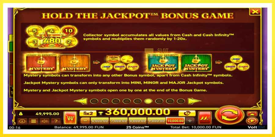 படம் 6 விளையாட்டு இயந்திரம் 25 Coins Halloween Jackpots