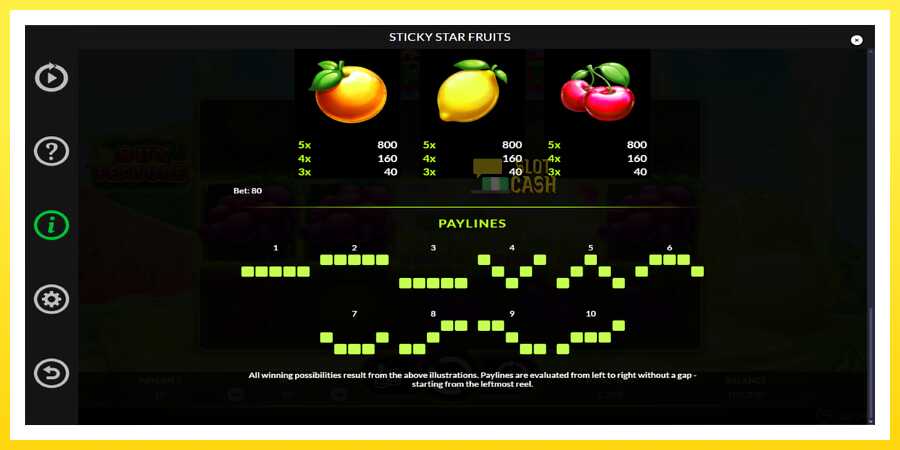 படம் 7 விளையாட்டு இயந்திரம் Sticky Star Fruits