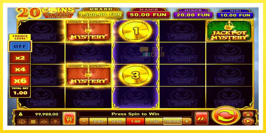 படம் 3 விளையாட்டு இயந்திரம் 20 Coins Halloween Jackpots