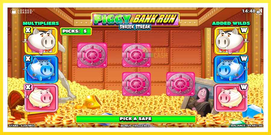 படம் 5 விளையாட்டு இயந்திரம் Piggy Bank Run - Shriek Streak