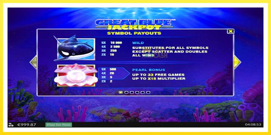 படம் 4 விளையாட்டு இயந்திரம் Great Blue Jackpot