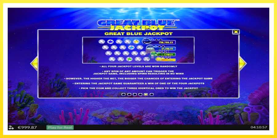 படம் 7 விளையாட்டு இயந்திரம் Great Blue Jackpot