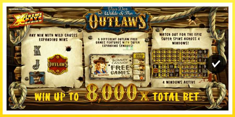 படம் 1 விளையாட்டு இயந்திரம் Van der Wilde and The Outlaws